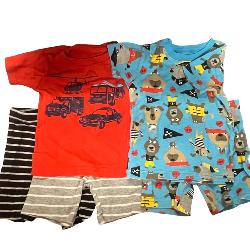 Carters Boys 24 Months Pajama Bundle 2 Sets 5 Pieces Short Sleeve & Shorts